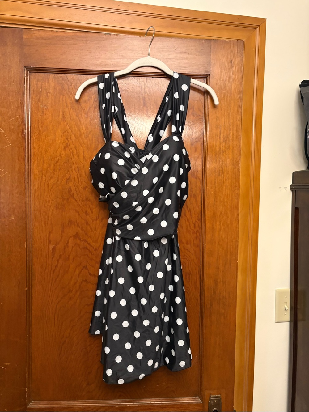 Black and White Polka Dot One-Piece Swim Suit
